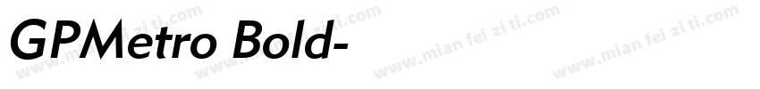 GPMetro Bold字体转换